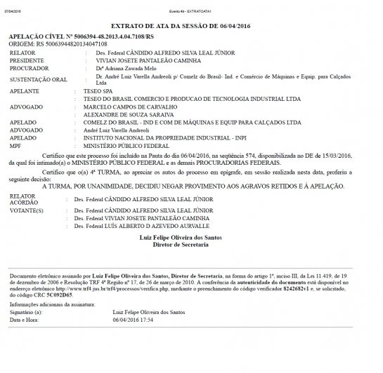 Decisão relevante do TRF da 4ª Região